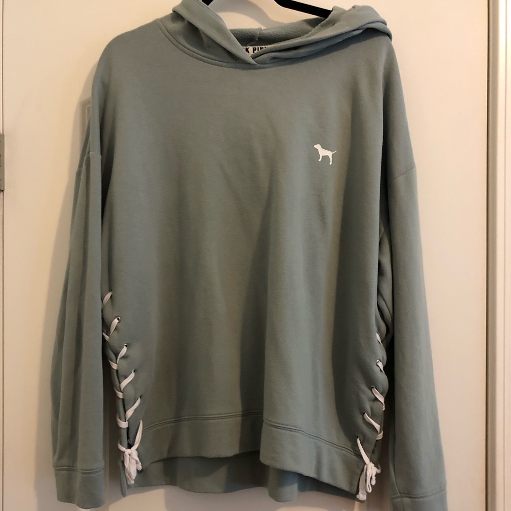 Light blue Victoria Secret PINK Hoodie with Ties!